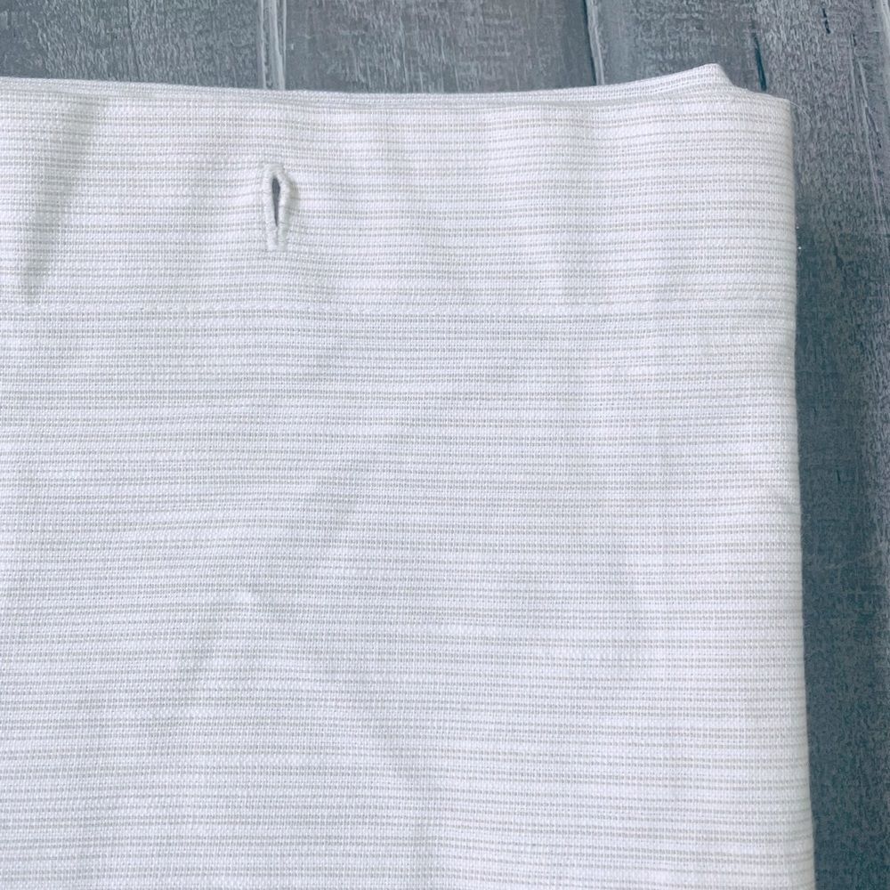 Threshold Neutral Tan Stripe Textured Fabric Shower Curtain